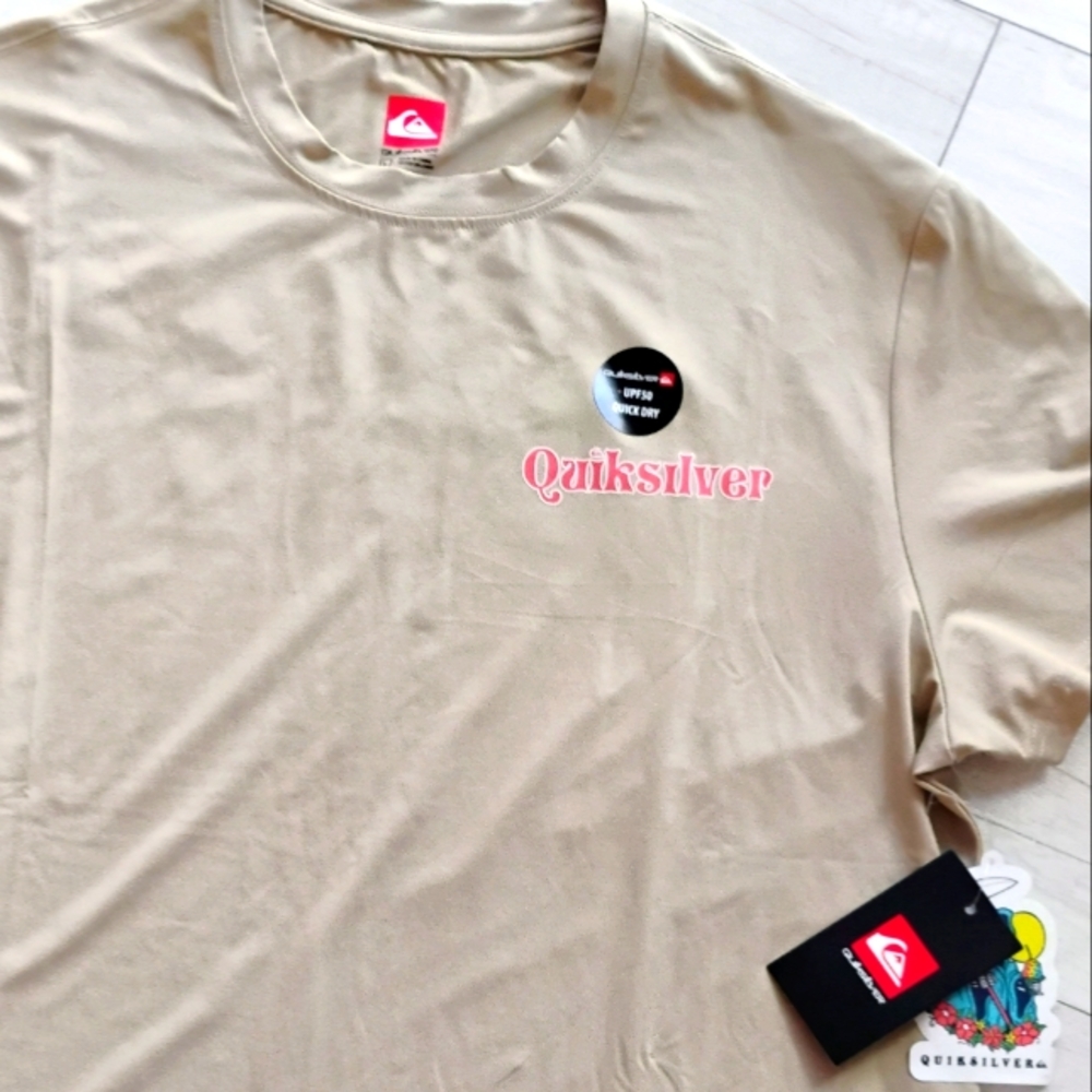 QUIKSILVER NEW Boxed Logo Rashguard Surf Shirt - Picture 3 of 9